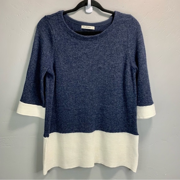 WoolOvers Two Tone Wool Alpaca Tunic Sweater - Picture 1 of 5